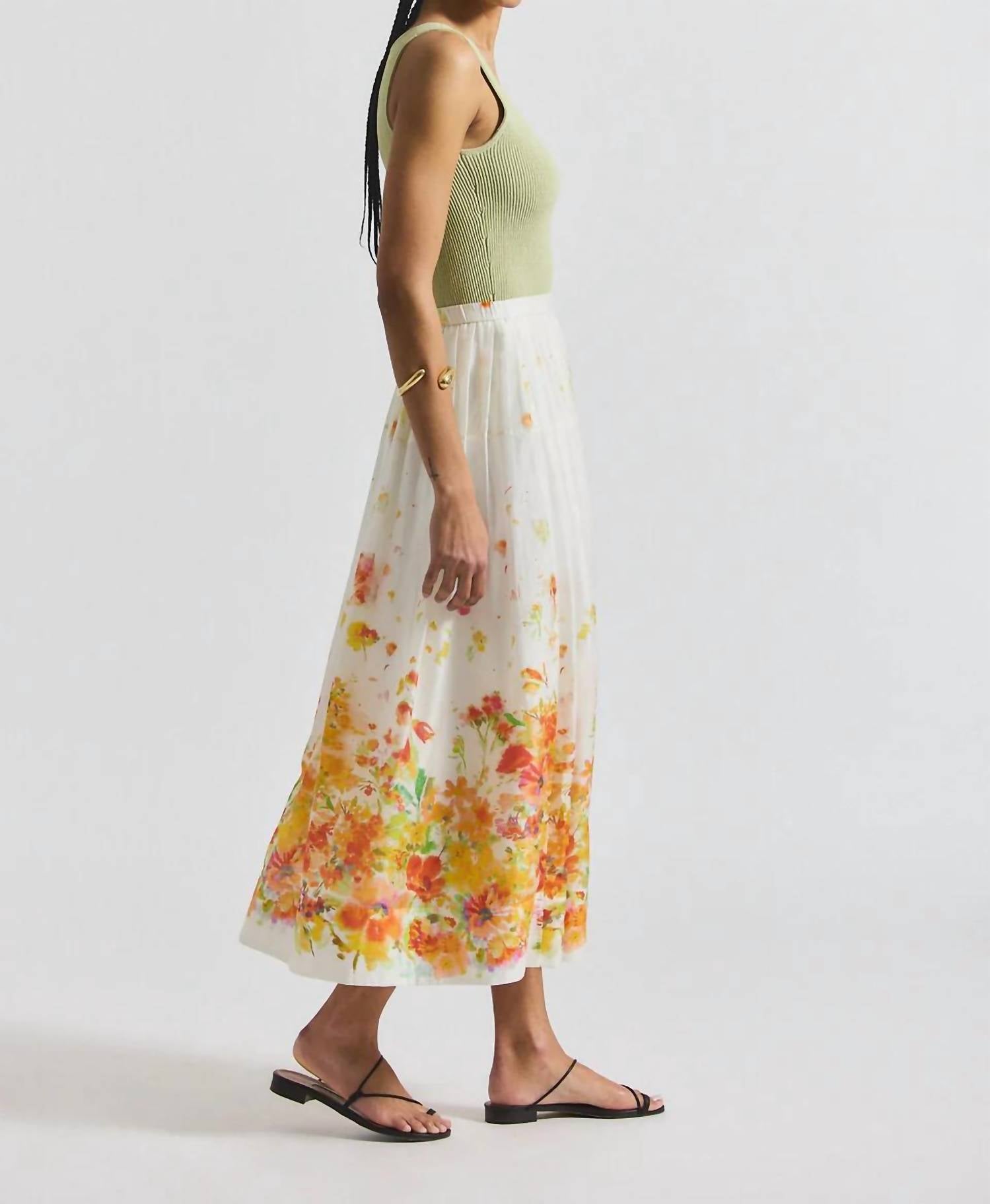 Derek Lam 10 Crosby - Alexia Organza Pleated Maxi Skirt