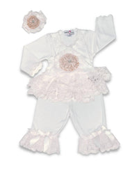 Katie Rose - Girl's 2-Piece Tutu Long Sleeve Lace Set