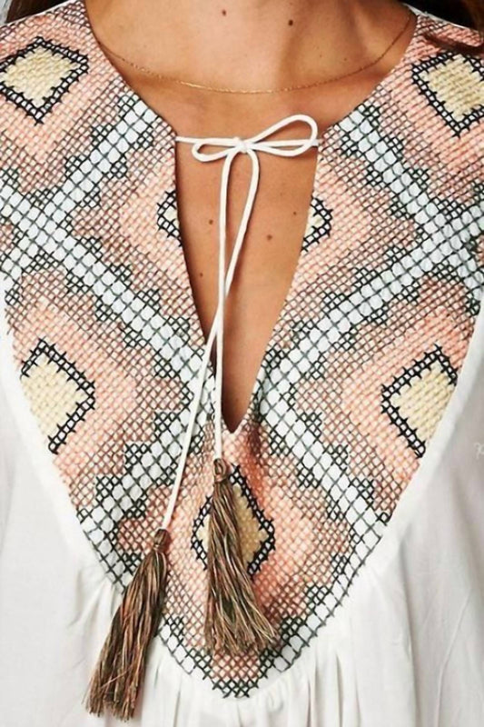 Lovestitch - Embroidered Kaftan Tunic