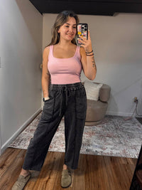 Mono B - Kendall Square Neck Ribbed Tank Top