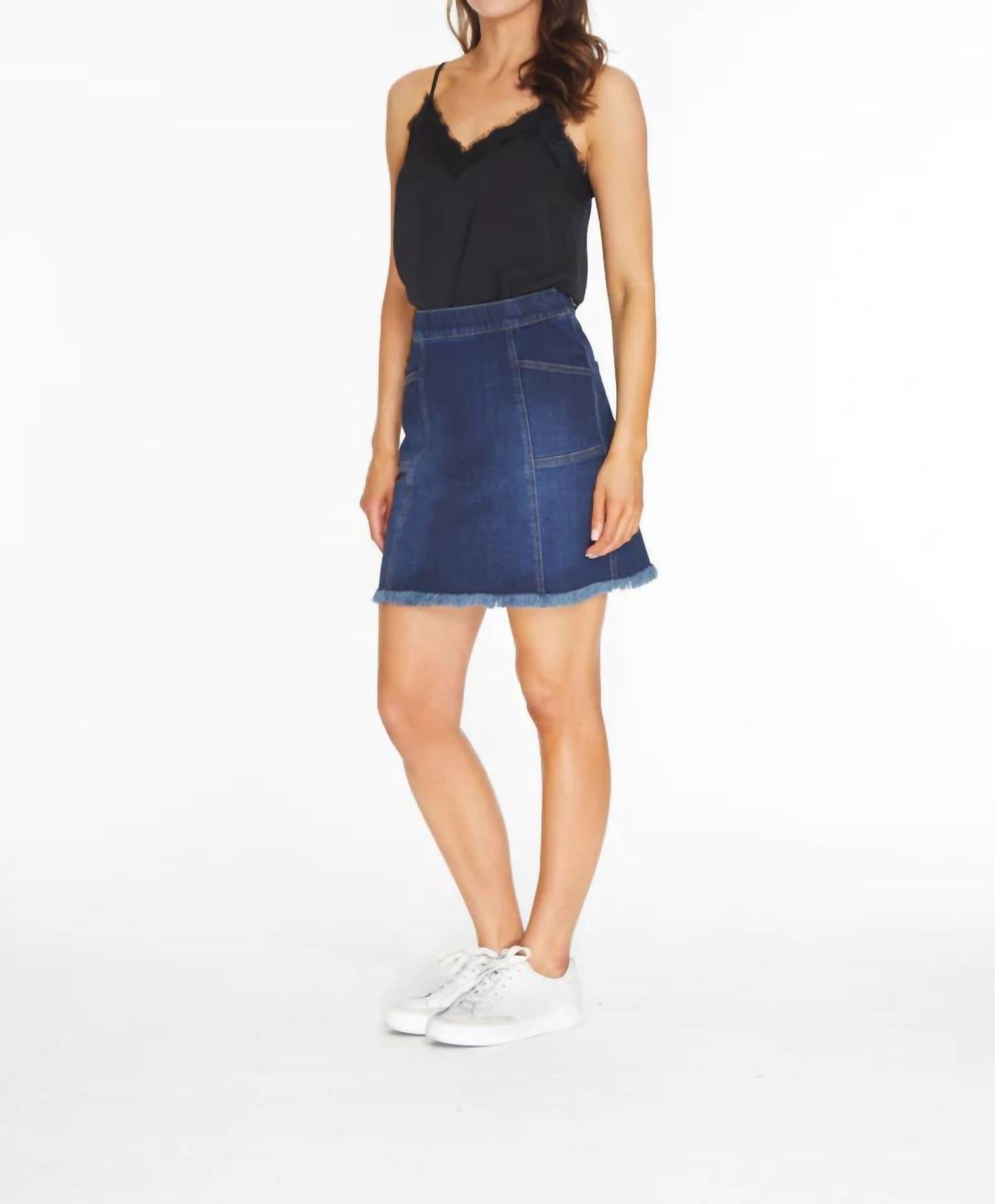Slimsation By Multiples - Jean Fringe Hem Skorts