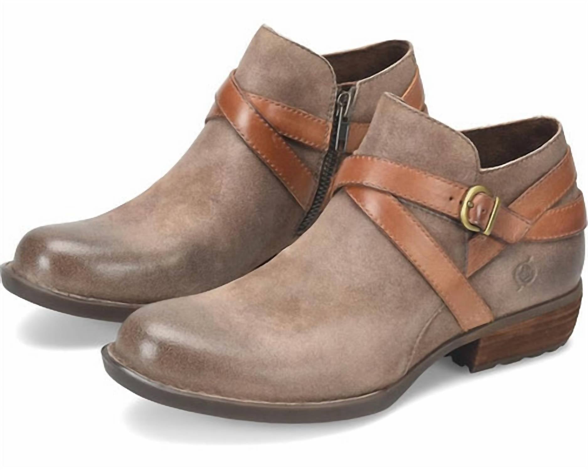 Born Women's Kelle Boot in taupe distressed - women's shoe - alternate view