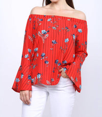 Collective Rack - Off Shoulder Floral Top