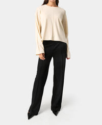 Soaked In Luxury - Spina Boxy Fit Tight Knit Pullover Sweater