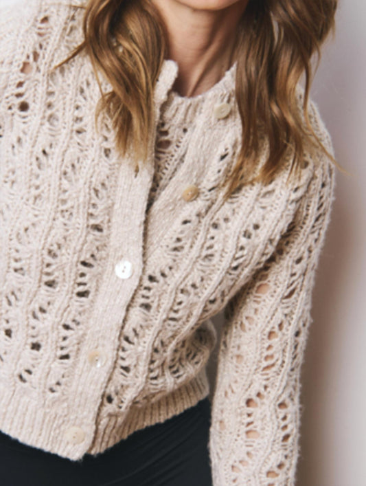 Autumn Cashmere - Boxy Stitchery Cardigan