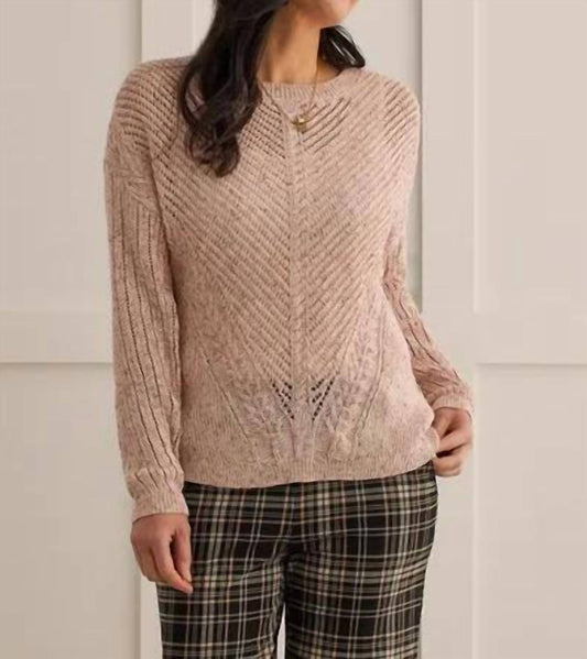 Tribal - COMBO-KNIT SCOOP NECK SWEATER