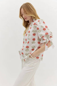 Entro - Floral Print Pullover Top