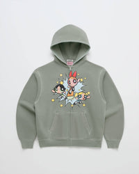 Madhappy - Women's Powerpuff Girls Big Front Fleece Zip Up Sweater