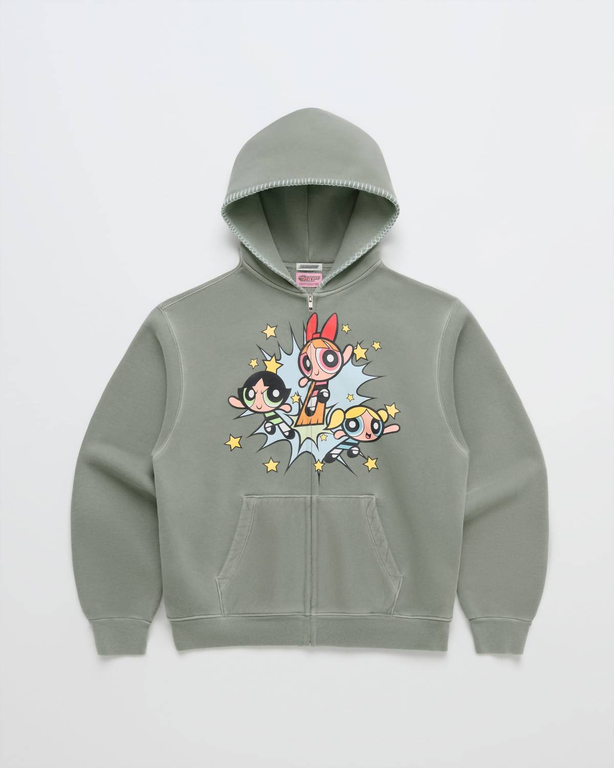 Madhappy - Women's Powerpuff Girls Big Front Fleece Zip Up Sweater