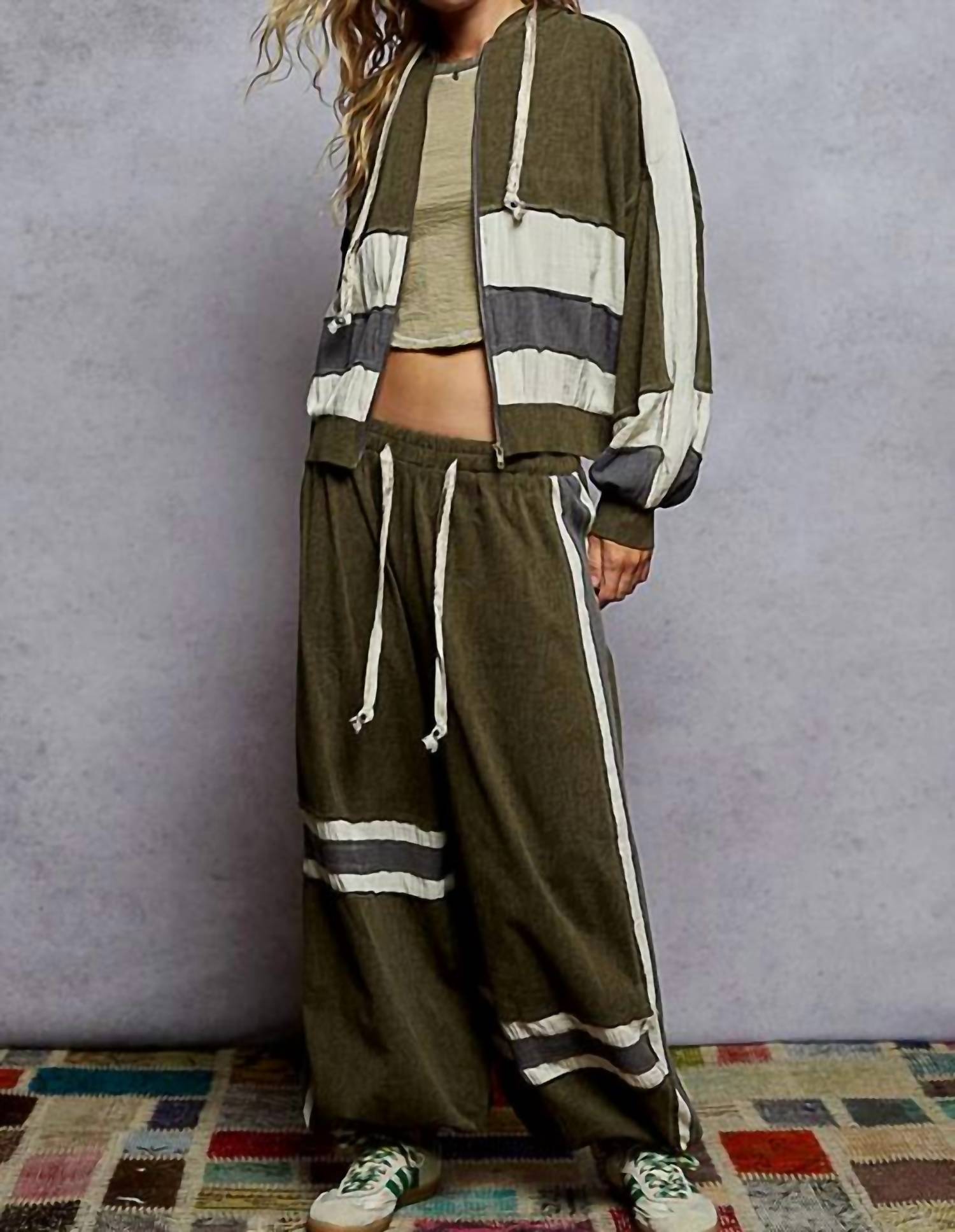 Pol - Vintage Hooded Zip Top