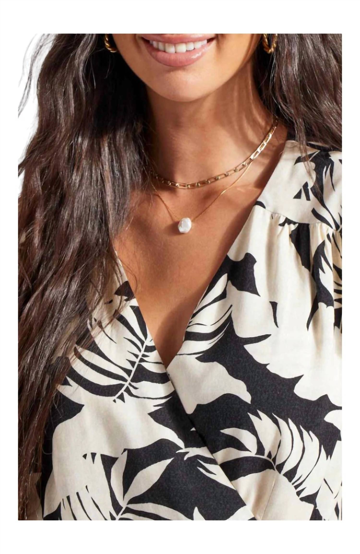 Tribal - Short Sleeve Wrap Up Print Maxi Dress