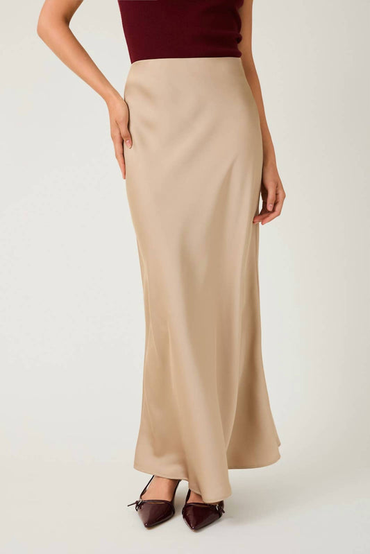 Sunday Edition - Bias Satin Maxi Skirt