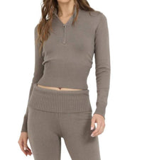 Vintage Havana - Slim Fit Knit Quarter Zip