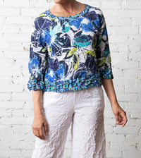 Olivia By Habitat - Crimped Crepe Floral Pullover