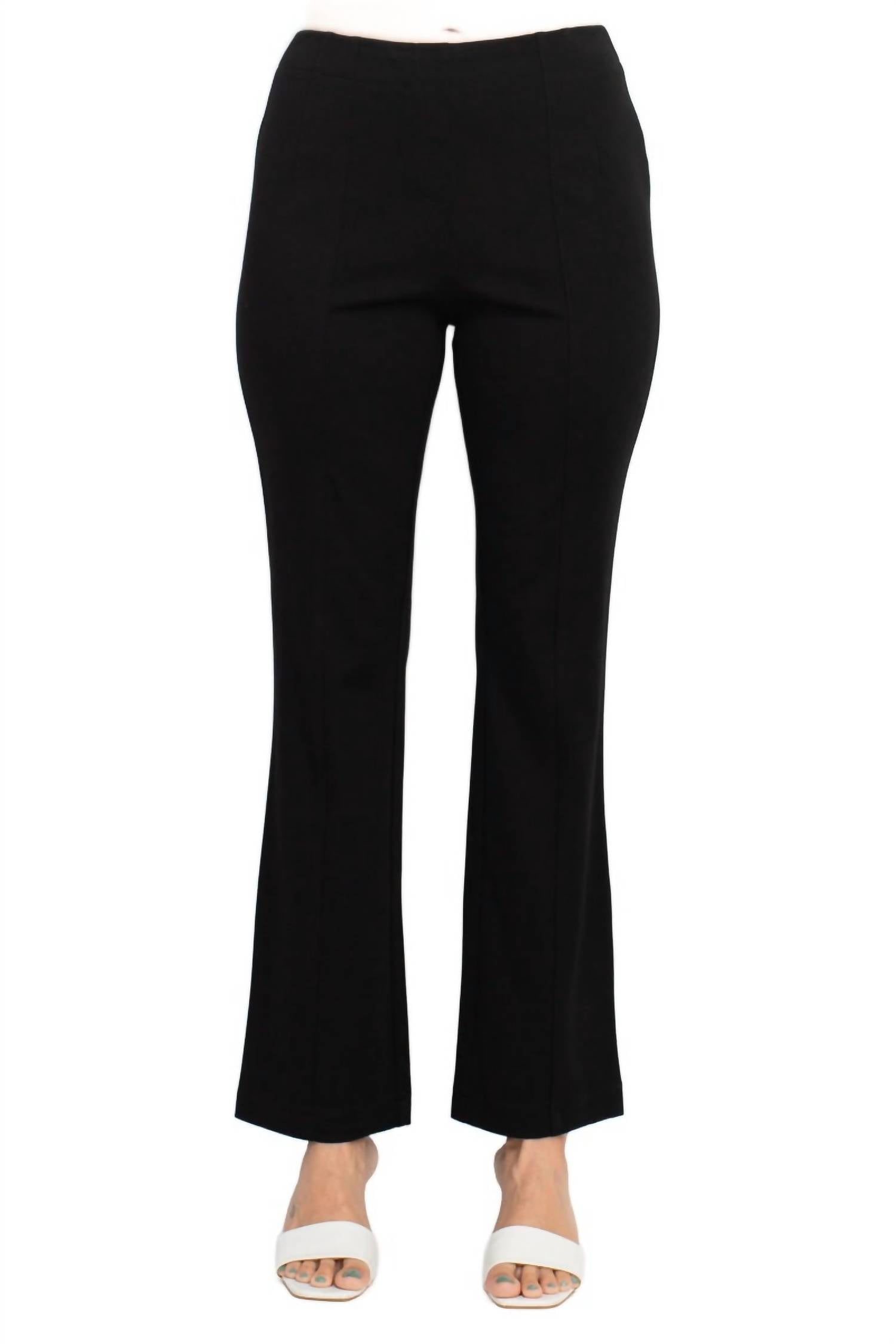 Hope & Harlow - Women's Mid Waist Solid Straight Leg Millennium Pants