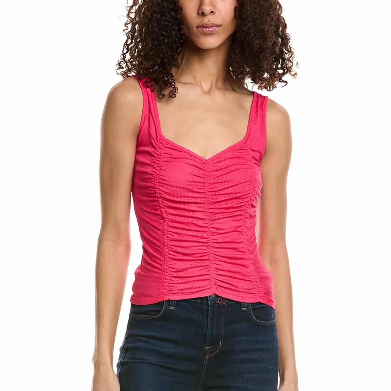 Project Social T - Carilano Ruched Rib Tank Top