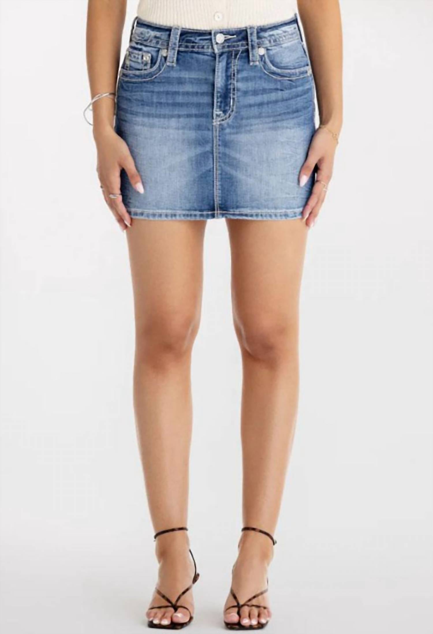 Miss Me - Women's Denim Mini Skirt
