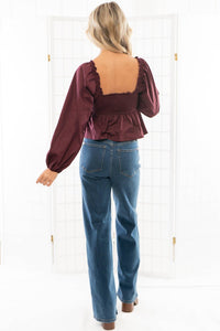 Le Lis - Square Neck Smocked Top