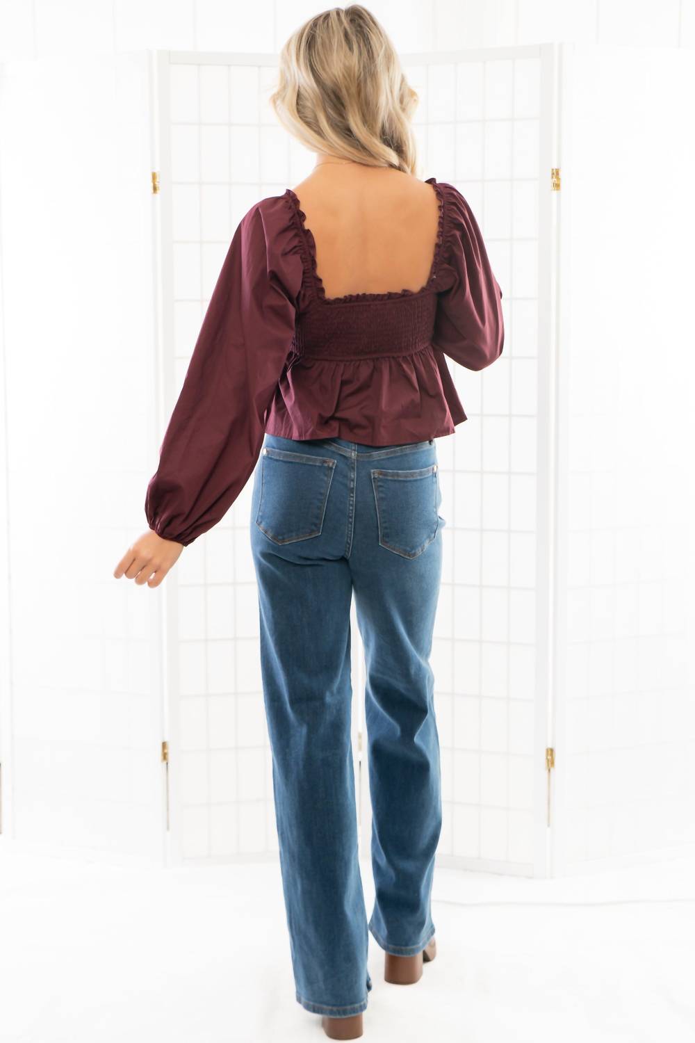 Le Lis - Square Neck Smocked Top