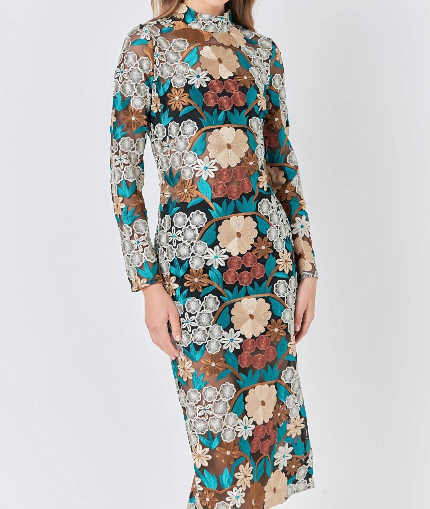 2.7 August Apparel - Floral Cut Out Midi Dress - clothing - dresses - floral