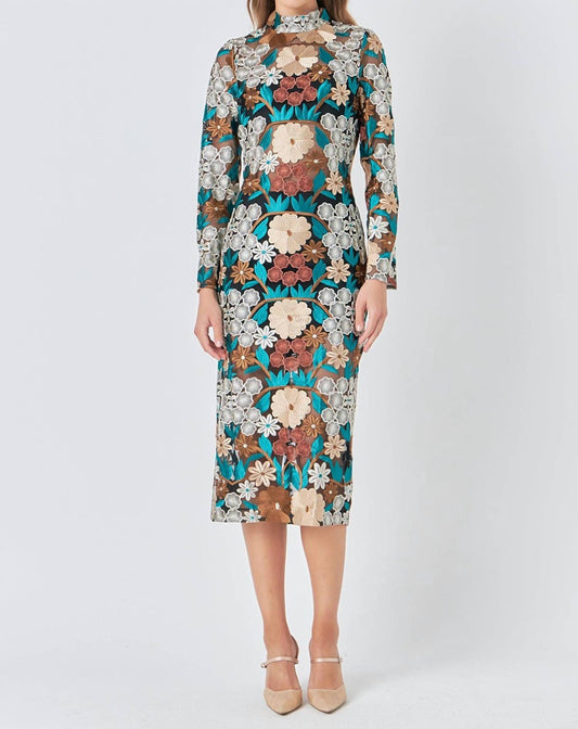 2.7 August Apparel - Floral Cut Out Midi Dress - clothing - dresses - floral