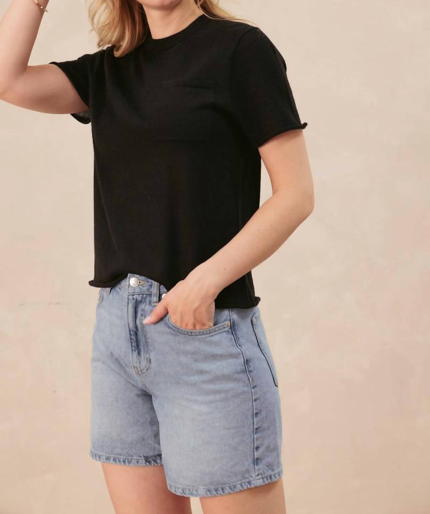 27 Miles Malibu - Rayna Top - black - cashmere - clothing