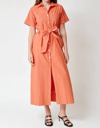 Lilla P - Eyelet Trim Maxi Shirt Dress
