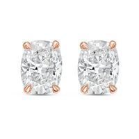 Diana M Jewels - Women's Cushion Lab-Grown Diamond Stud Earrings (2.00 TCW) - Classic