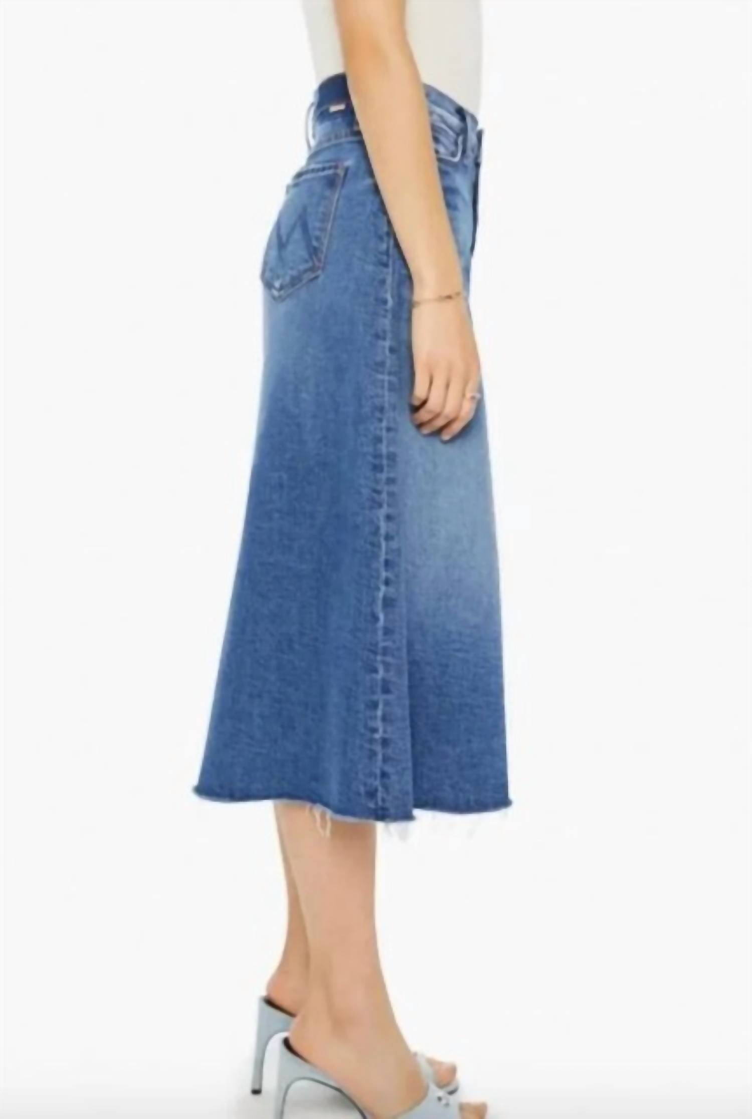 Mother - Circle Midi Fray Skirt