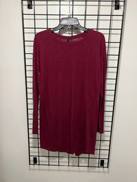 bobi Women's Long Sleeve Tunic Top in dark port - women's long sleeve top