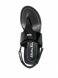 Salvatore Ferragamo - Women's Logo-plaque Detail Thong Sandals