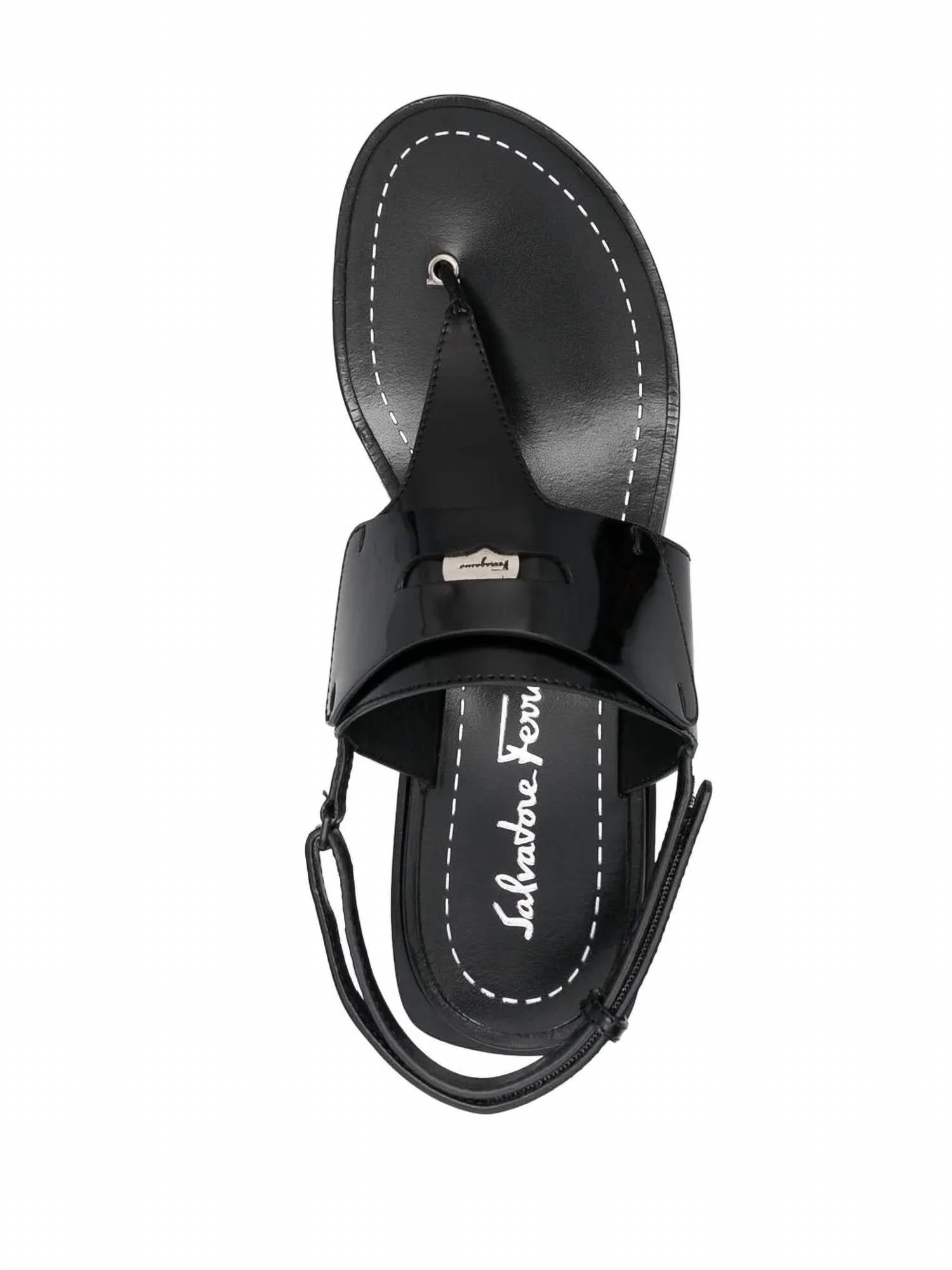 Salvatore Ferragamo - Women's Logo-plaque Detail Thong Sandals
