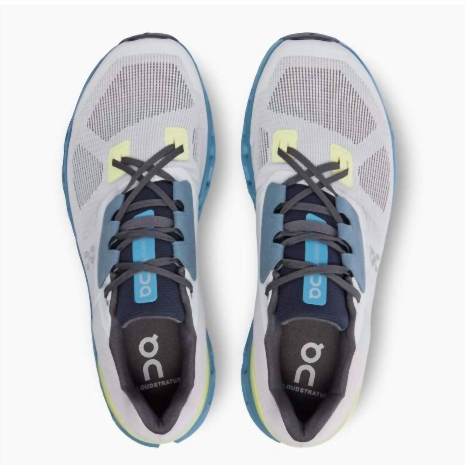 On Men's Cloudstratus Running Shoes in frost niagara - men's shoe - alternate view
