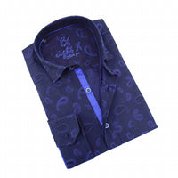 Eight X - Men's Button Down Paisley Jacquard Shirt