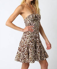 Olivaceous - Adaline Halter Mini Dress