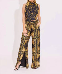 Alden Adair Penny Pant With Side Slit in donatello - women's pants