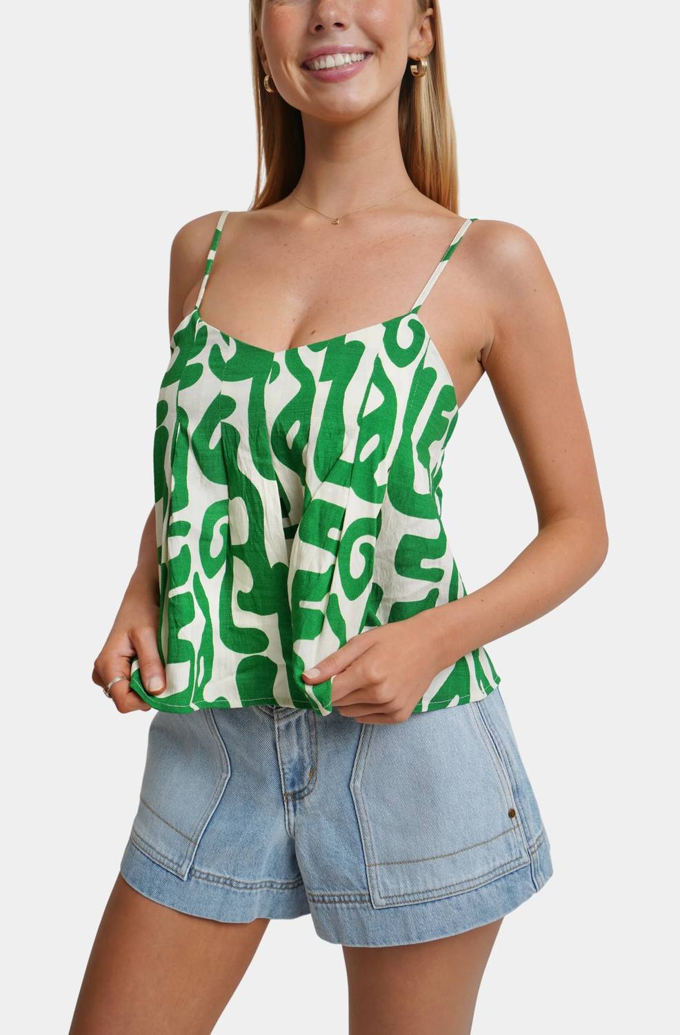 Thml - Geo Print Thin Strap Tank Top