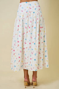 Day + Moon - Coastal Print Maxi Skirt