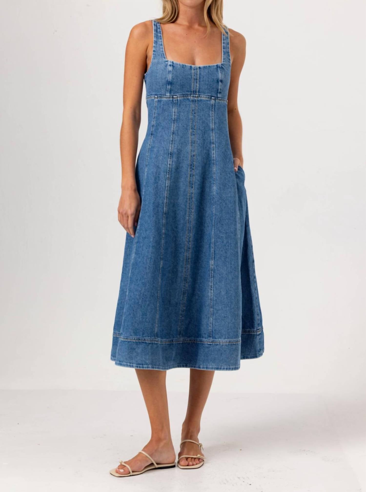 sundays Willa Dress in denim - women's dress