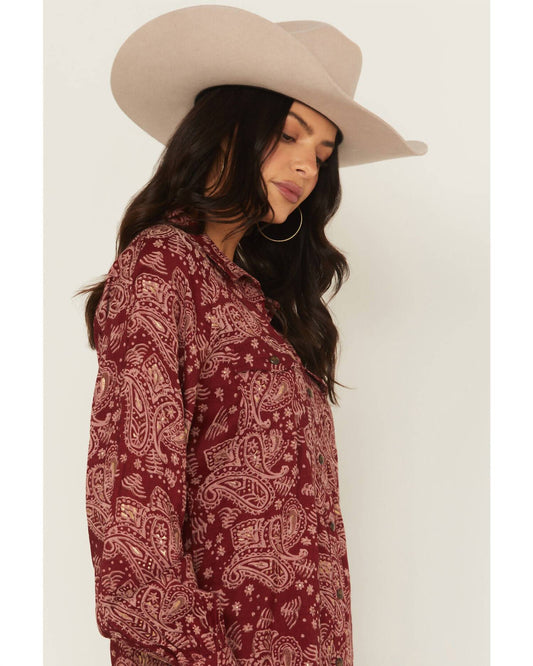 Ariat - Carmine Paisley Print Long Sleeve Snap Stretch Western Shirt