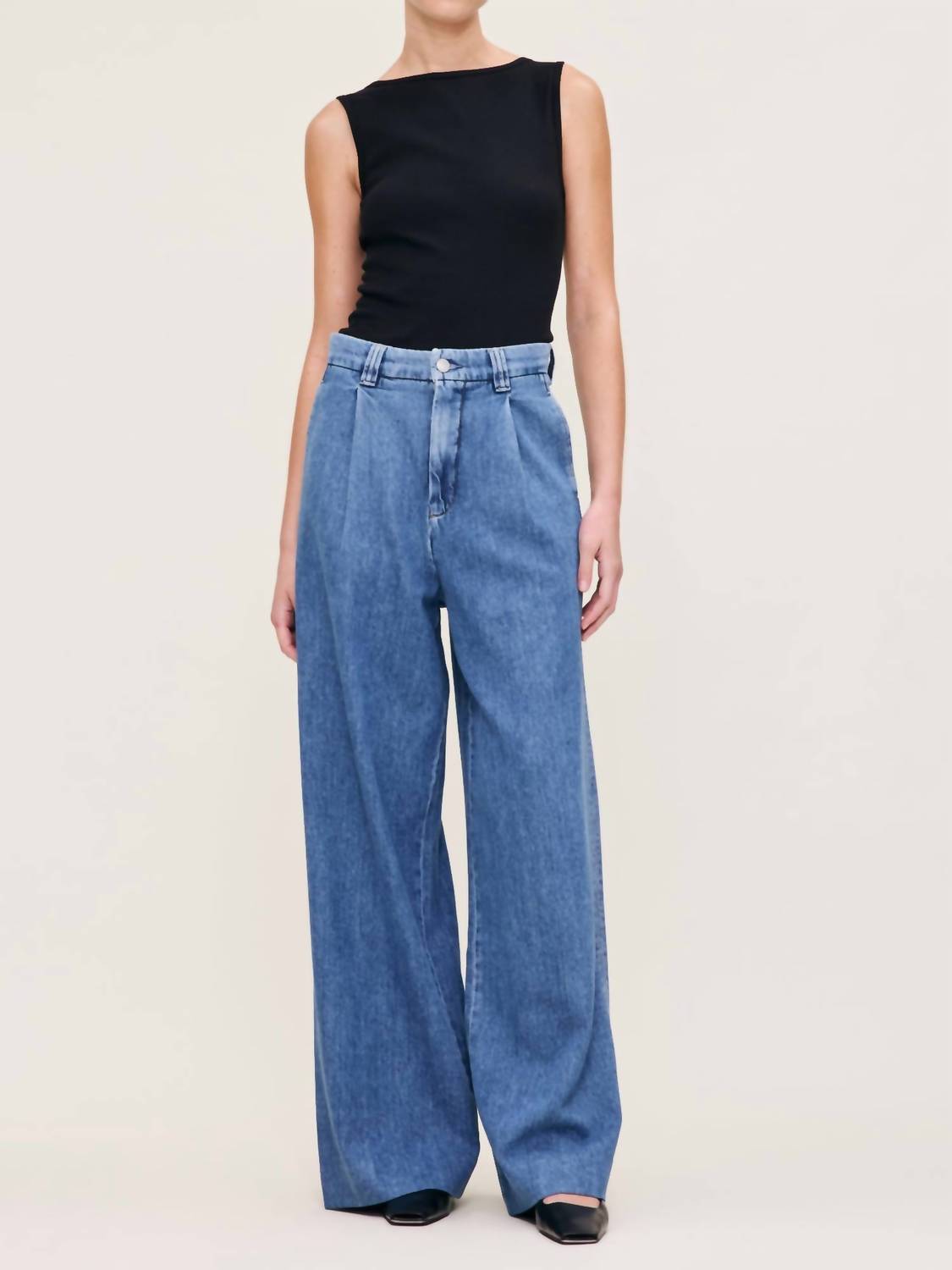 DL1961 - Women's Women's Hepburn Wide Leg Trouser in great falls - women's jeans