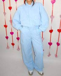 Mulla - Embossed Bomber And Long Pants Set