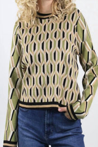 Thml - Geometric Pattern Knit Sweater