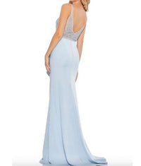Mac Duggal - Embellished Illusion Peplum Bodice Gown