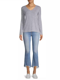 7 For All Mankind - High Rise Slim Kick Flare Cropped Jeans