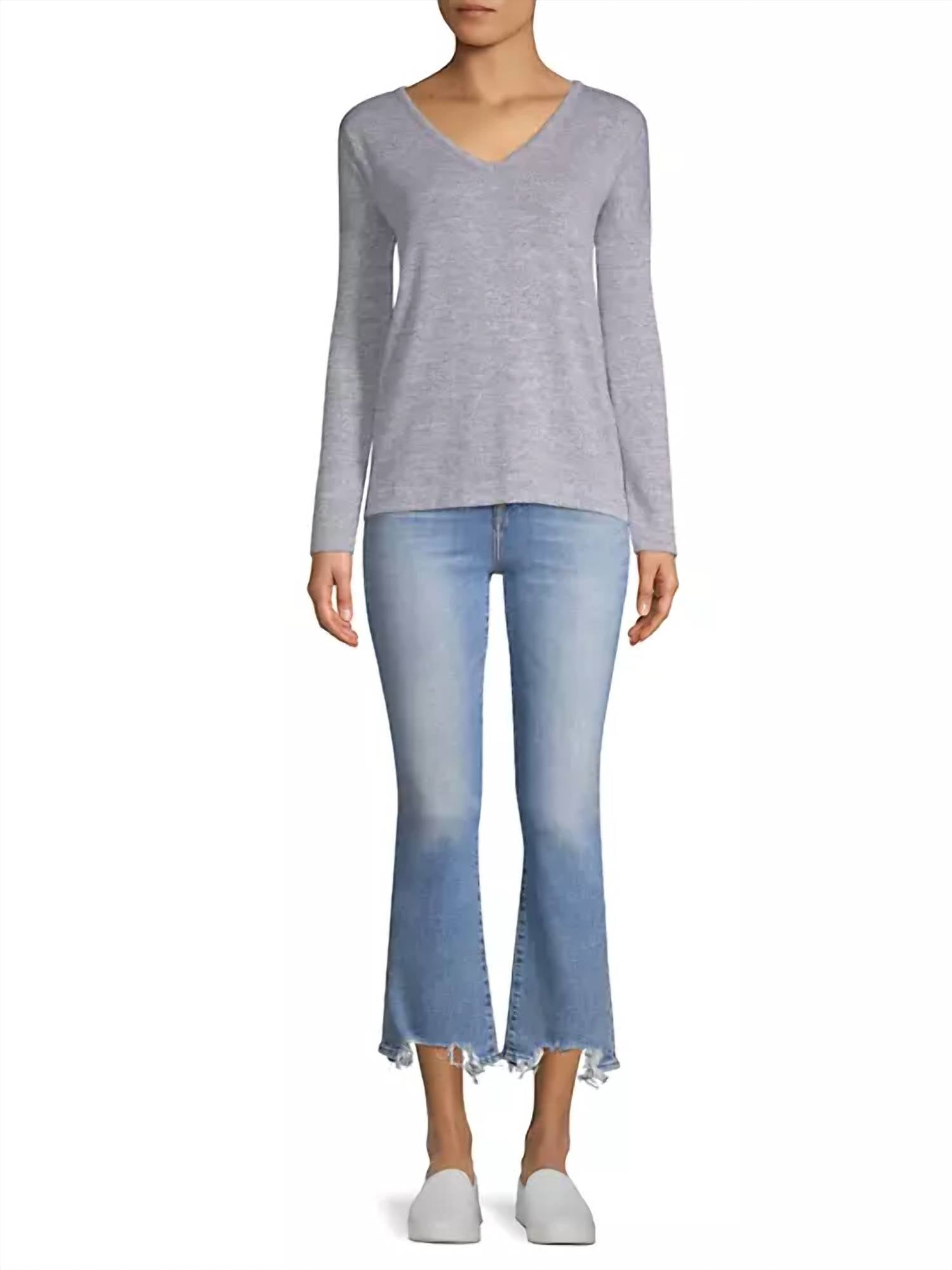 7 For All Mankind - High Rise Slim Kick Flare Cropped Jeans