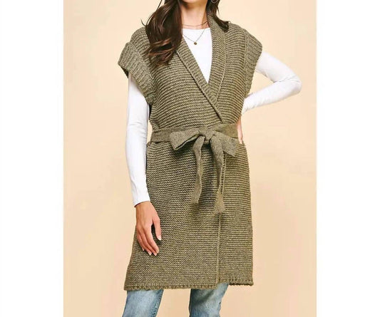 Pinch - Women's Belted Sweater Cardigan