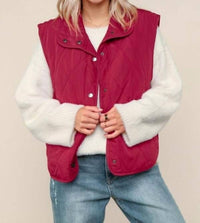 Haptics - Quilted Puffer Vest Jacket With Fully Lining