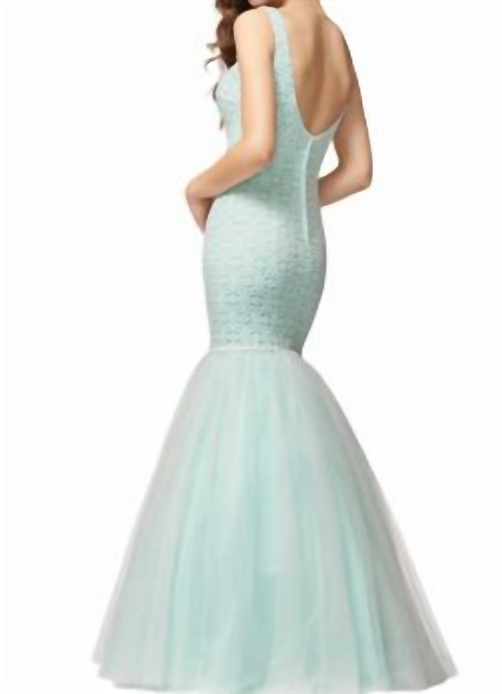 Lace And Tulle Mermaid Gown
