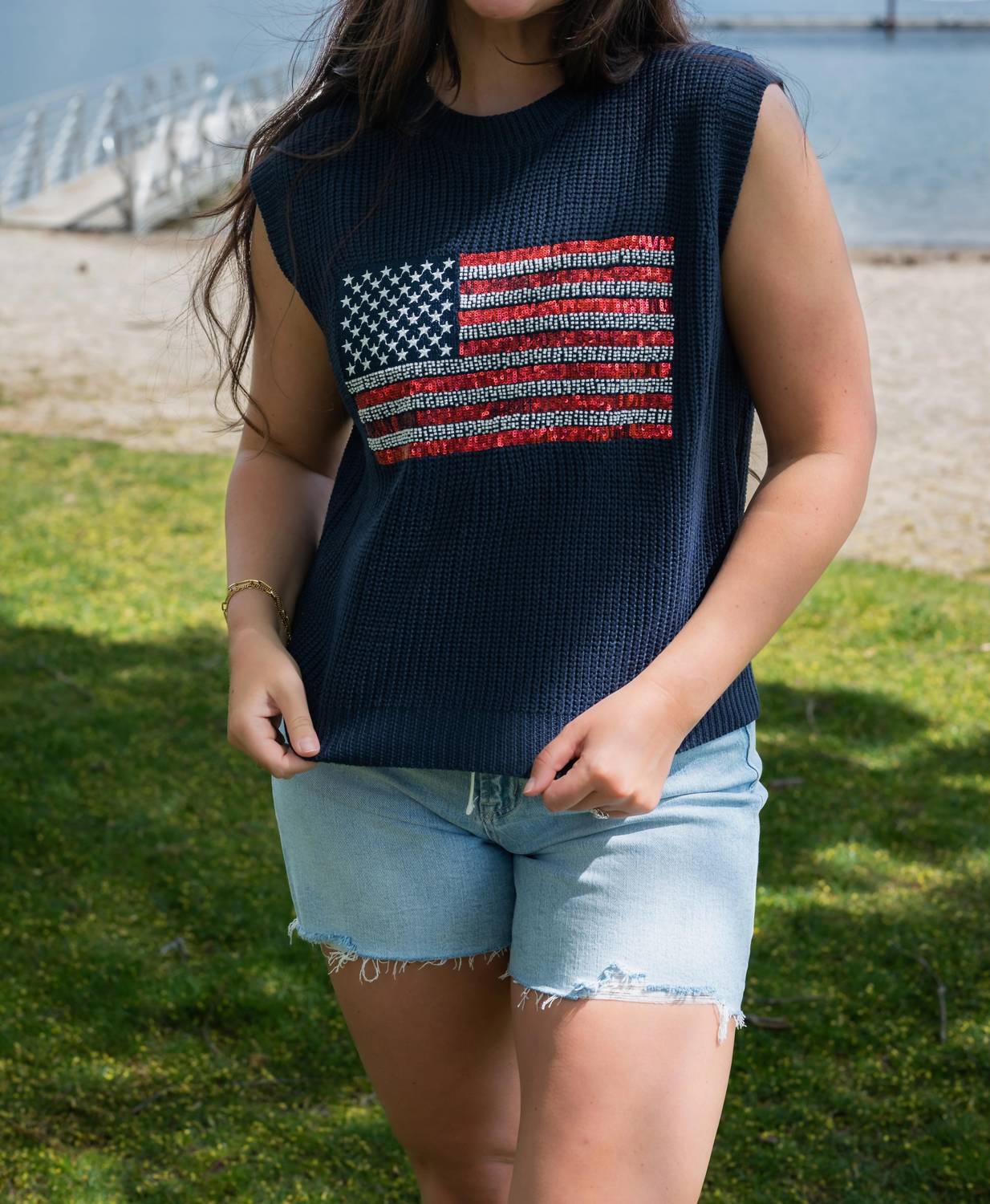 Dreamers - Sequin Flag Sweater
